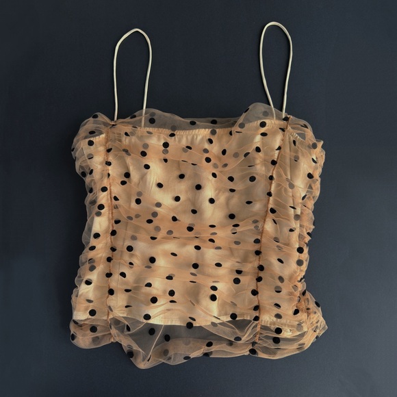 Reformation Amber Top Size 10 Swiss Dot - Picture 5 of 13